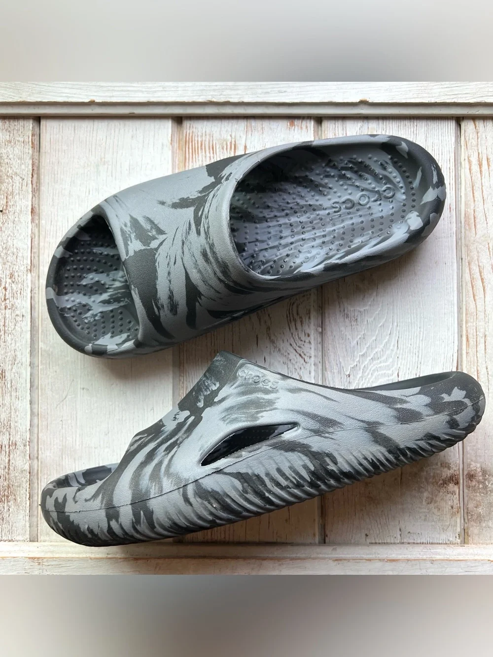 Crocs Mellow Marbled  Recovery Slide Sandals